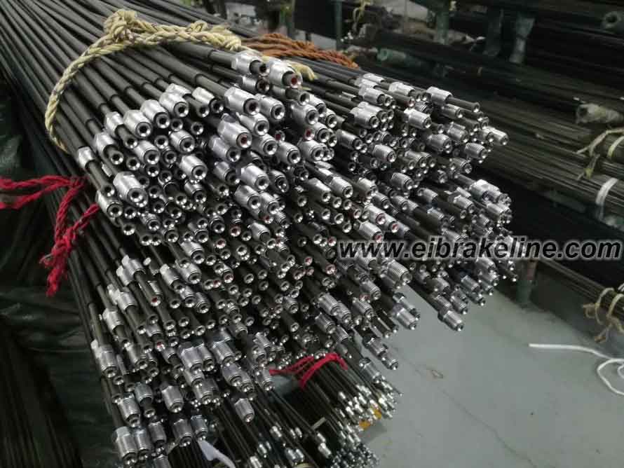 Prebent PVF Coated Flared Brake Lines with Fittings