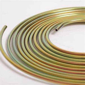 Steel Brake Line tubing coil yellow zinc plated