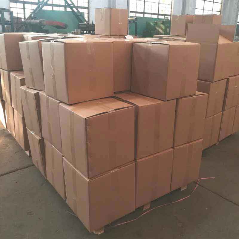 Steel brake line tubing coils packed in carton boxes